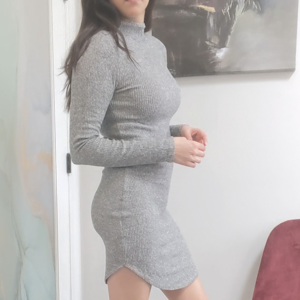 Derek Heart Easy Sweater Dress Gray Size Small